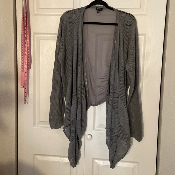 torrid Tops - Torrid grey waterfall cardigan